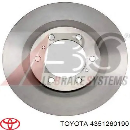 4351260190 Toyota disco do freio dianteiro