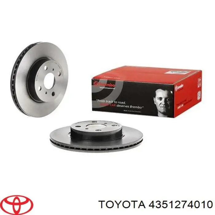 Передние тормозные диски 4351274010 Toyota