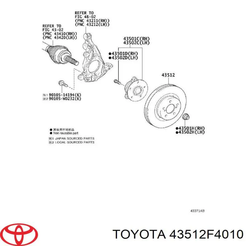 Тормозные диски Тойота си-аш эр X10 (Toyota C-HR)