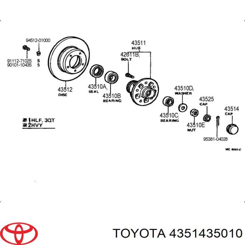Колпак колесного диска на Toyota Hiace II 