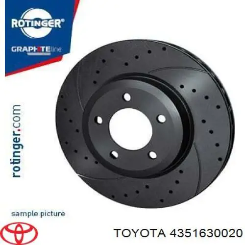 Disco de freno delantero 4351630020 Toyota/Lexus