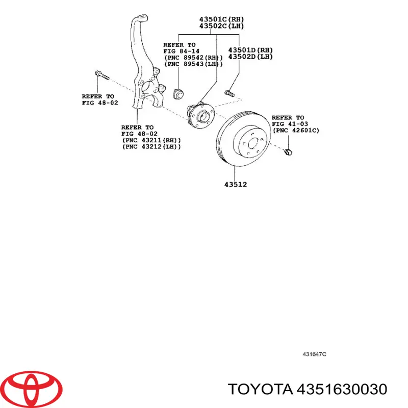 Передние тормозные диски 4351630030 Toyota