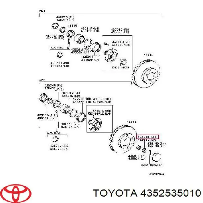 Купить 4352535010 Toyota 