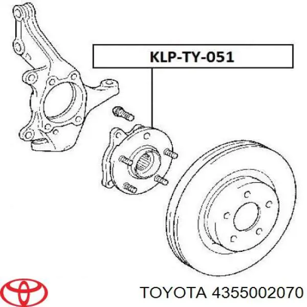 Ступицы передних колес Toyota 4355002070 цена, от 48.16 USD