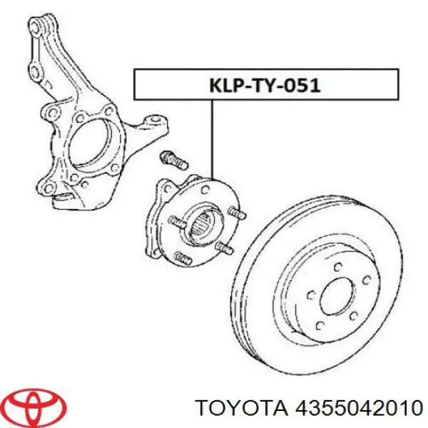 Передняя ступица 4355042010 Toyota