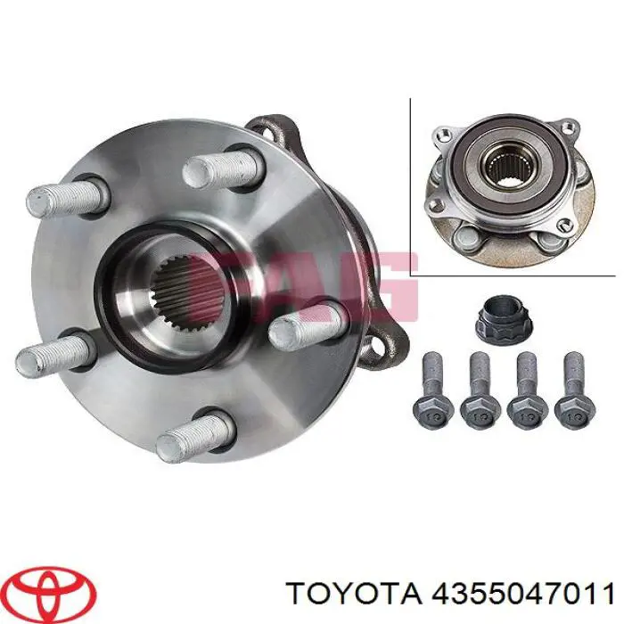 Передняя ступица 4355047011 Toyota