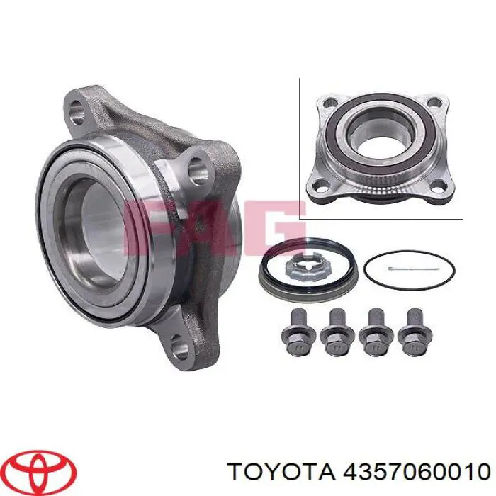 4357060010 TOYOTA Cojinete de rueda delantero original y equivalente