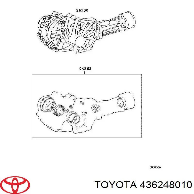 Ремкомплект раздаточной коробки Toyota 436248010 цена, от 37.95 USD