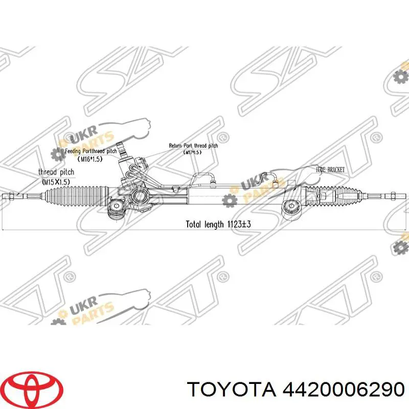 4420006320 Toyota рулевая рейка