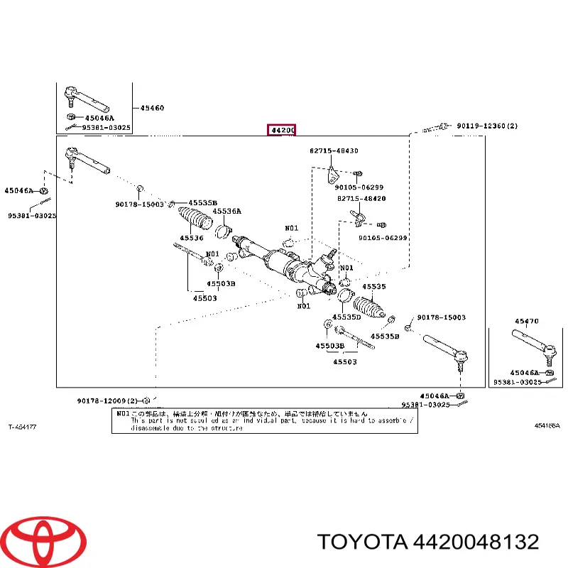 Реечный рулевой механизм Lexus RX 300/330/350/400H внедорожник (U3) (2003 - 2008) цена, от 633.46 USD