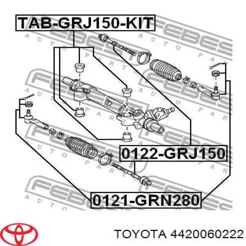 Рулевая рейка 4420060222 Toyota