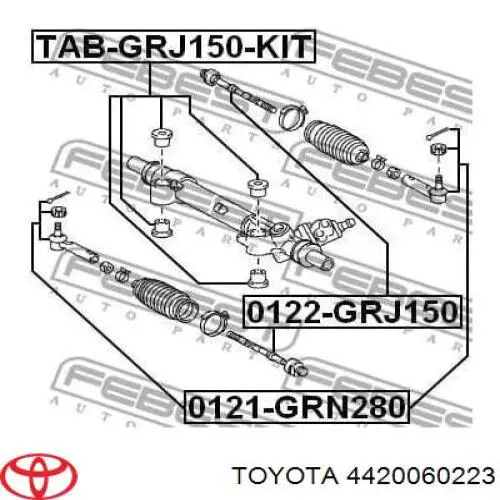 4420060223 Toyota рулевая рейка