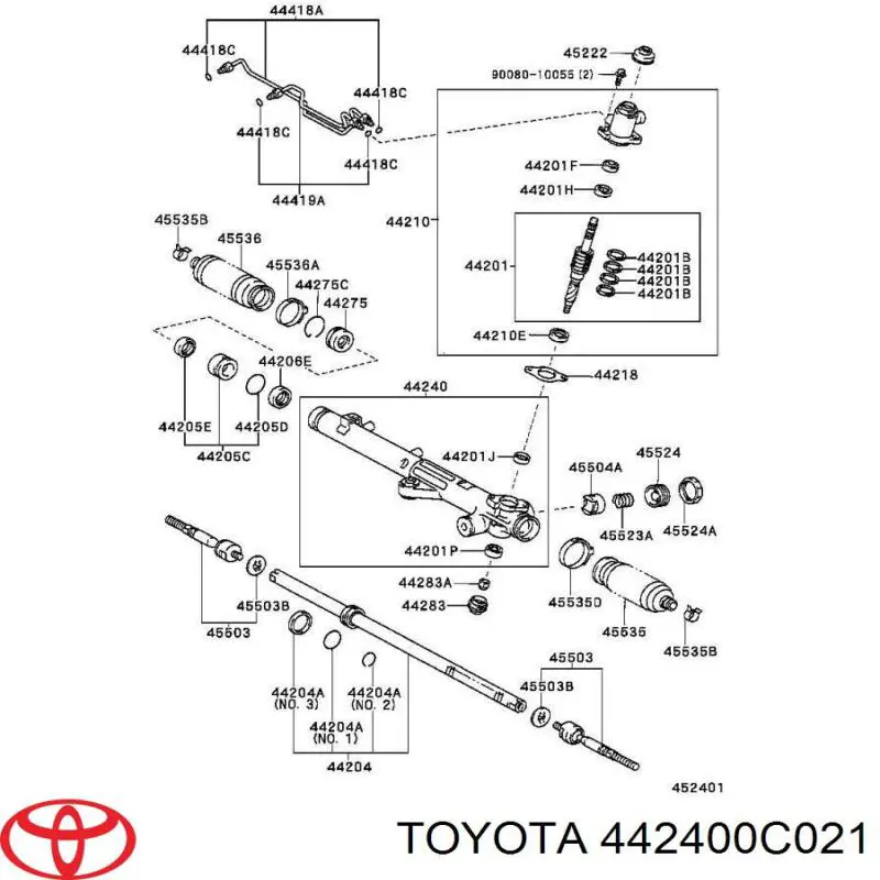 Рулевая рейка 442400C021 Toyota