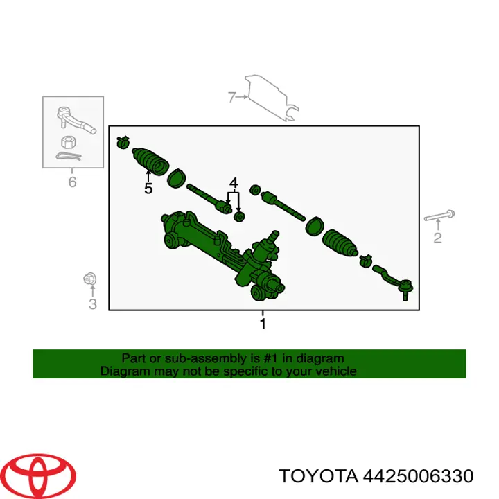 Cremalheira da direção para Toyota Camry (V40)