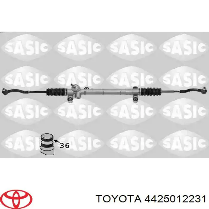 4425012261 Toyota cremalheira da direção