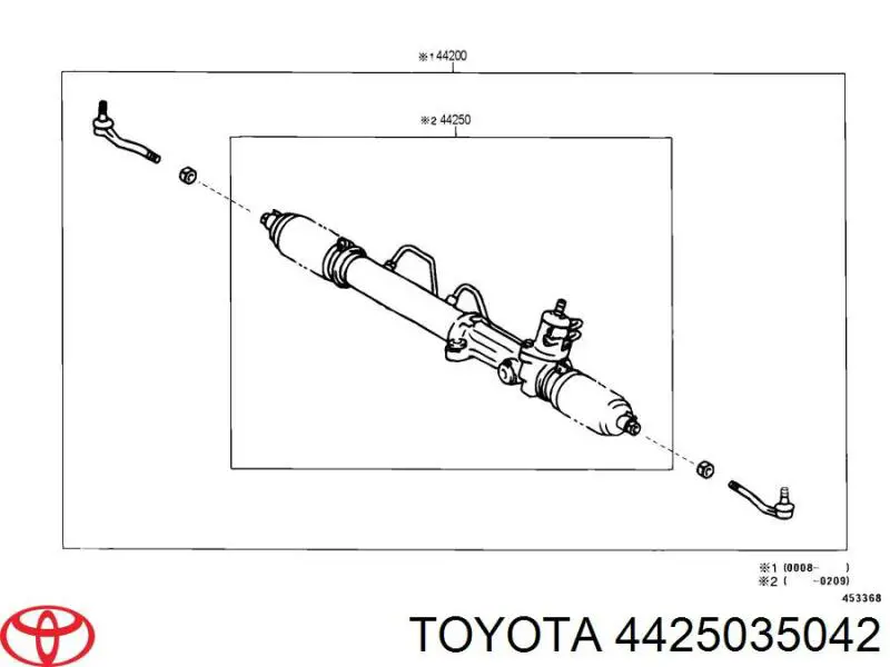 4425035040 Toyota рулевая рейка