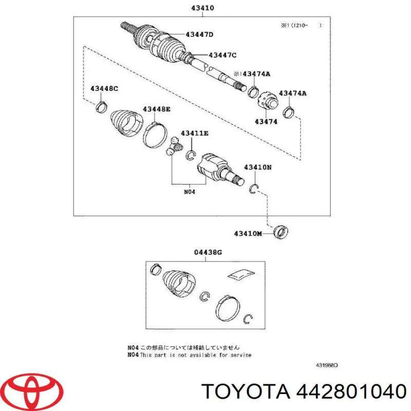 442801040 Toyota 