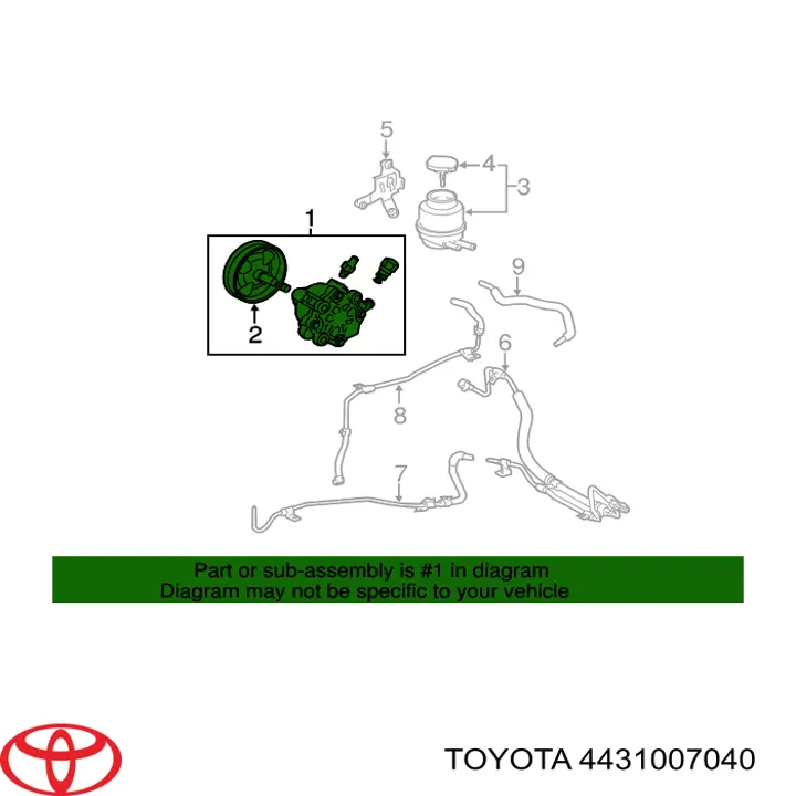 Насос гидроусилителя руля Toyota 4431007040