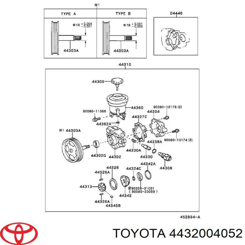 Насос ГУР 4432004052 Toyota