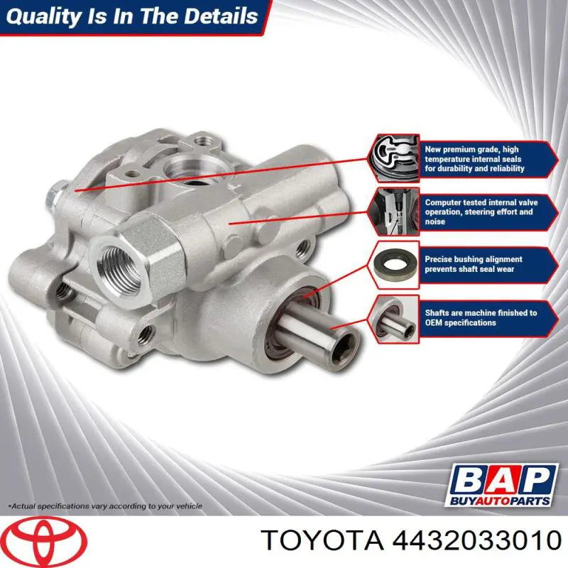 Насос гидравлики Toyota 4432033010 цена, от 466.99 USD