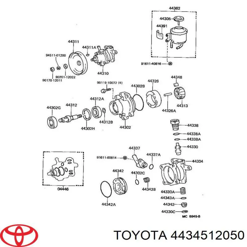  Toyota 4434512050 цена, от 2.55 USD