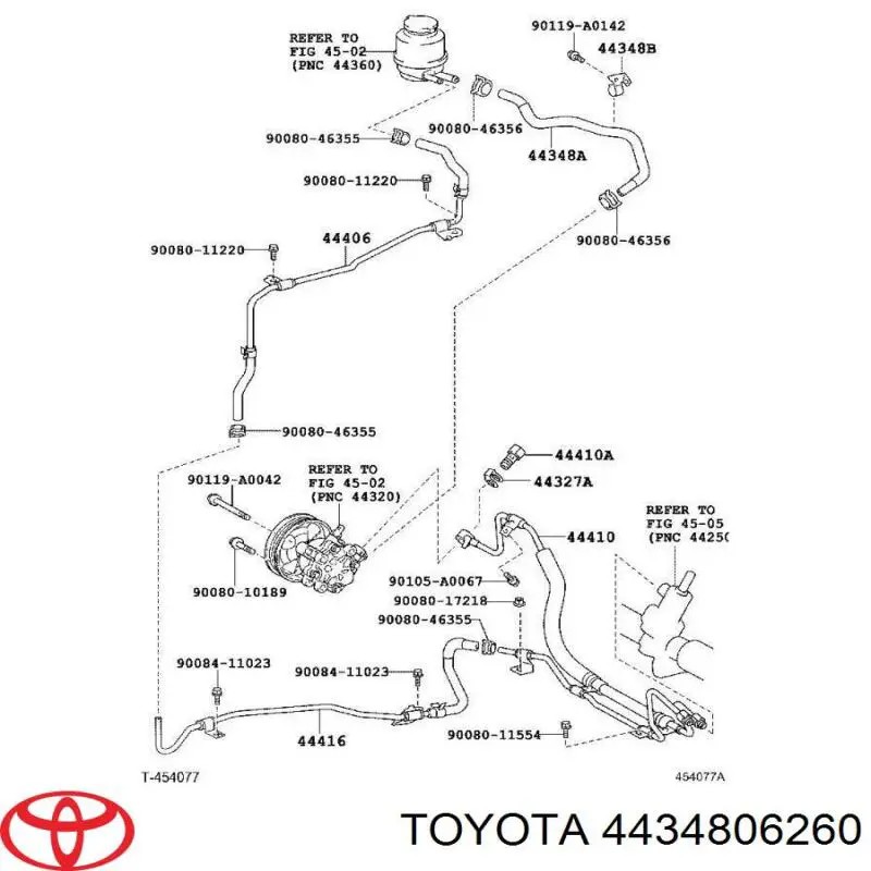 Шланг ГУР низкого давления, от бачка к насосу на Toyota Avalon GSX30
