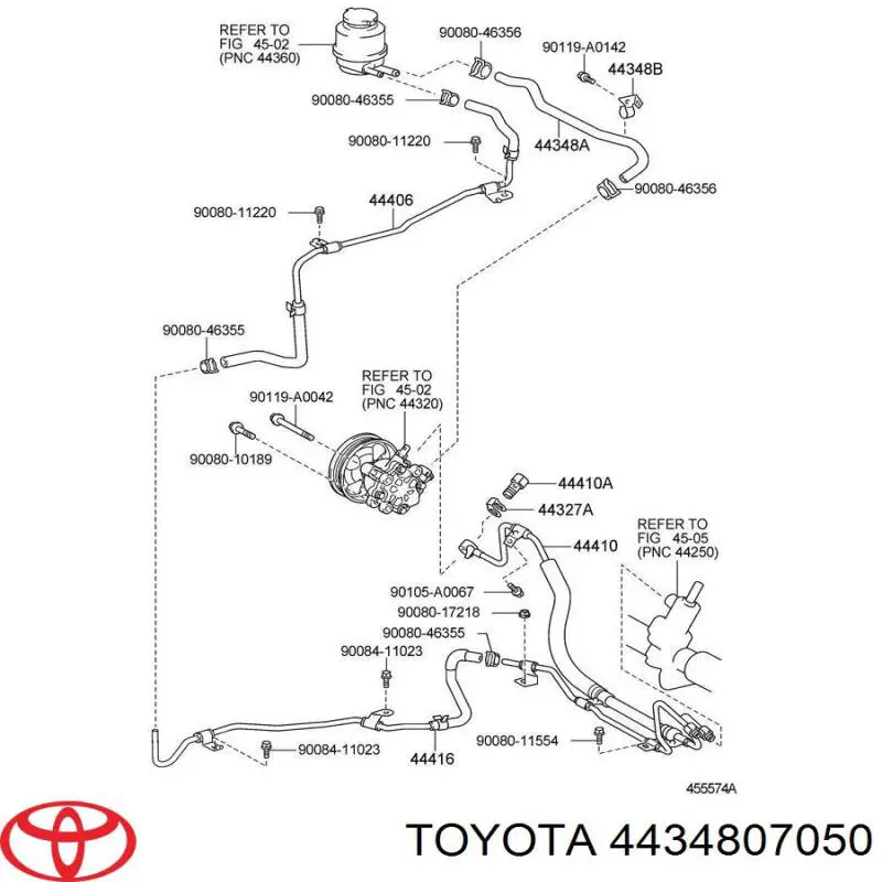 Шланг ГУР высокого давления 4434807050 Toyota