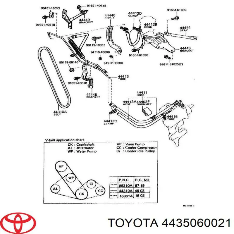 Натяжной ролик 4435060021 Toyota