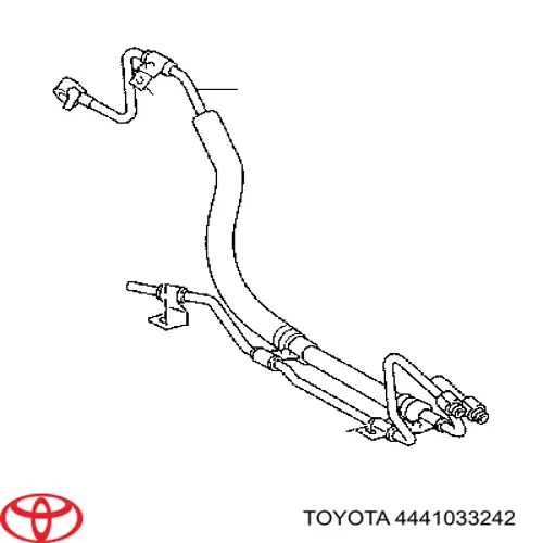 4441033242 Toyota шланг гур высокого давления от насоса до рейки (механизма)