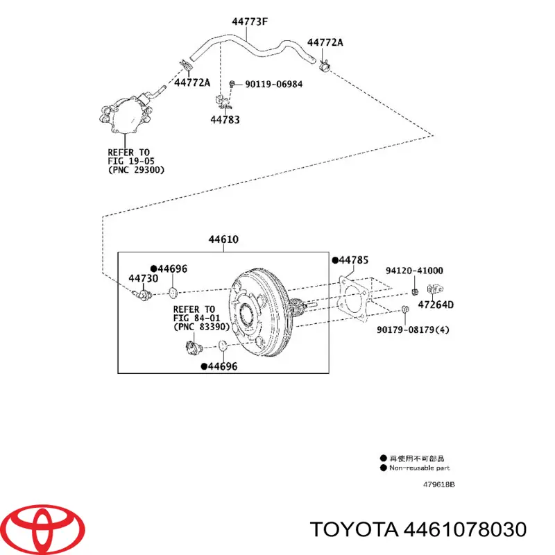 4461078030 Toyota Усилитель тормоза вакуумный