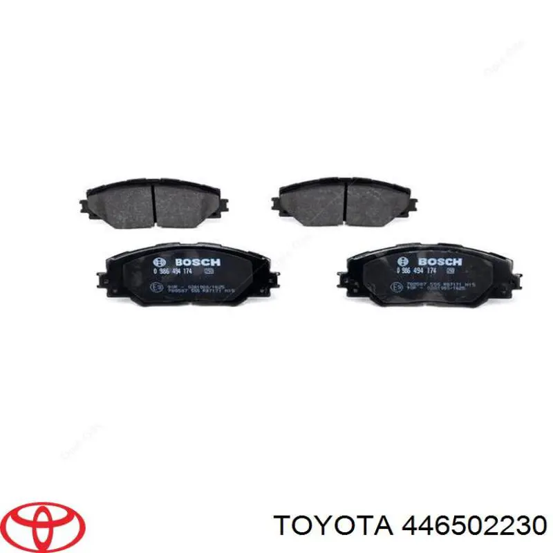 446502230 Toyota колодки тормозные передние дисковые