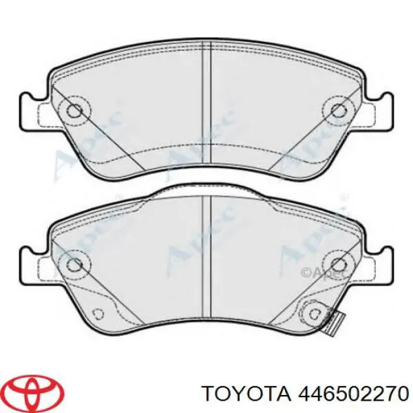 446502270 Toyota колодки тормозные передние дисковые