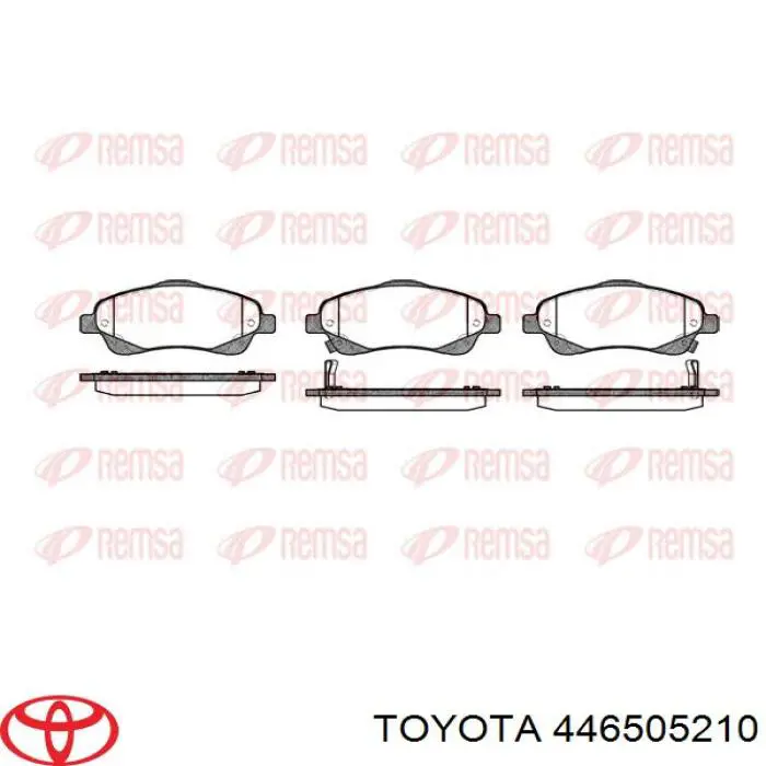 Передние тормозные колодки 446505210 Toyota