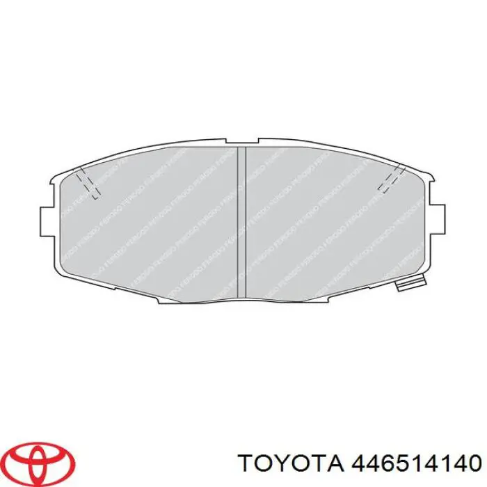 Передние тормозные колодки 446514140 Toyota