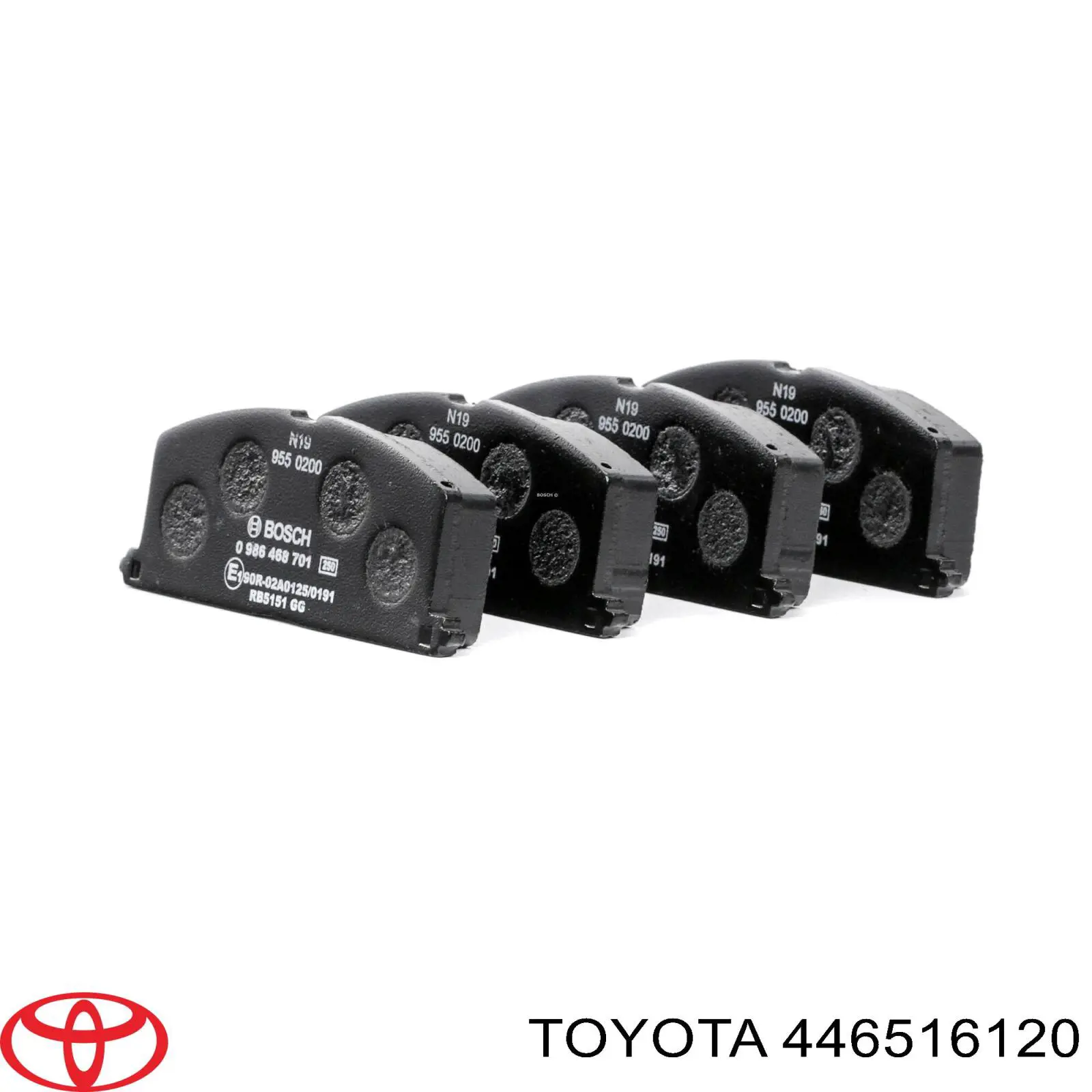 Передние тормозные колодки 446516120 Toyota