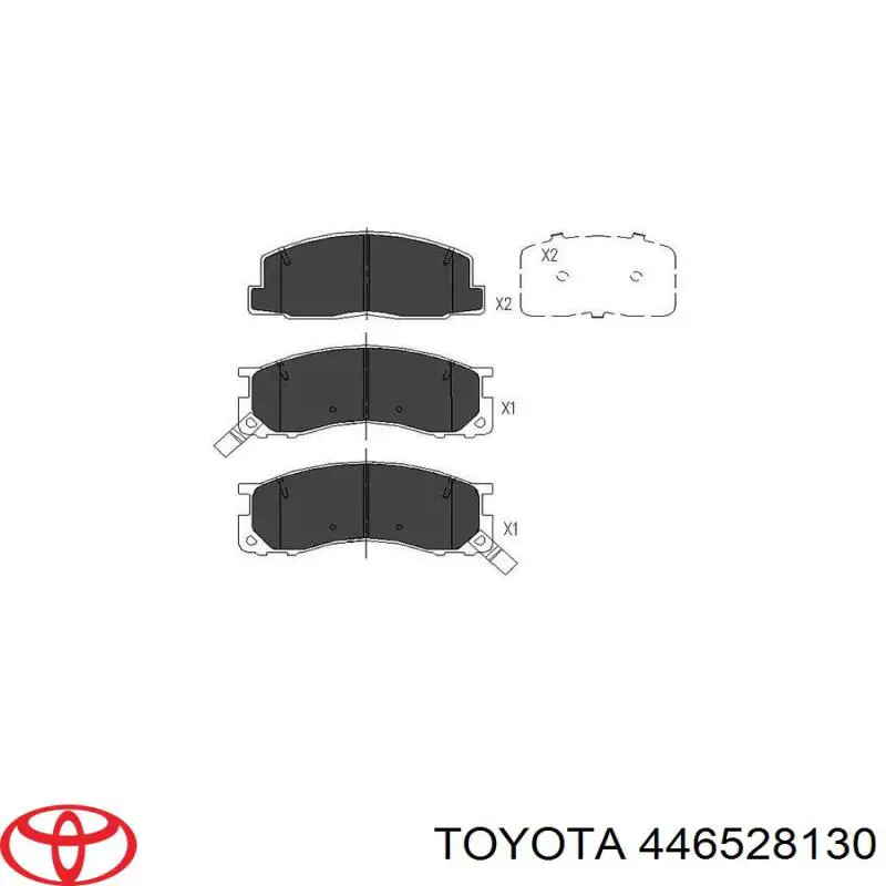 Передние тормозные колодки 446528130 Toyota