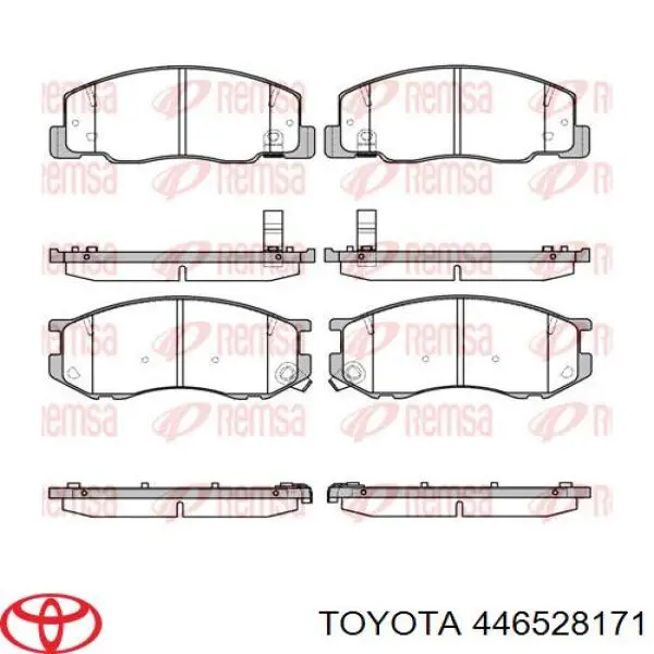 Передние тормозные колодки 446528171 Toyota