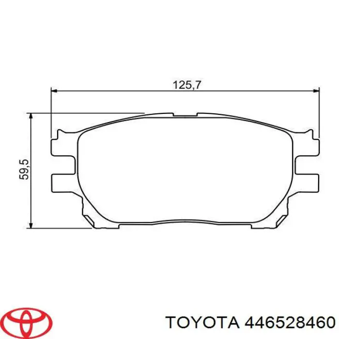 Передние тормозные колодки 446528460 Toyota