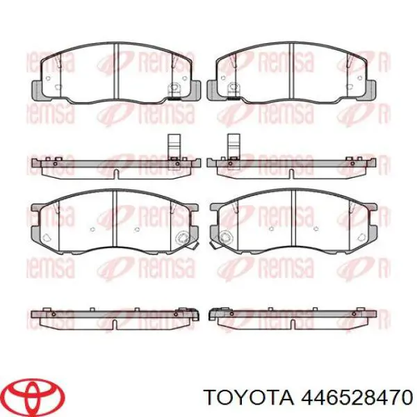 Передние тормозные колодки 446528470 Toyota