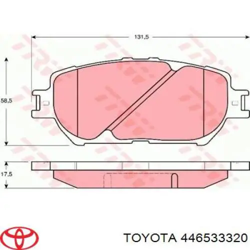 446533320 Toyota Колодки передние