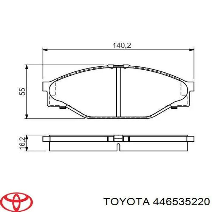 Передние тормозные колодки 446535220 Toyota