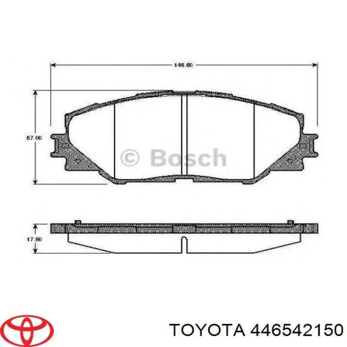 446542150 Toyota колодки тормозные передние дисковые
