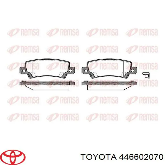 Задние тормозные колодки 446602070 Toyota