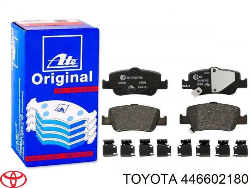 Задние дисковые колодки Toyota 446602180