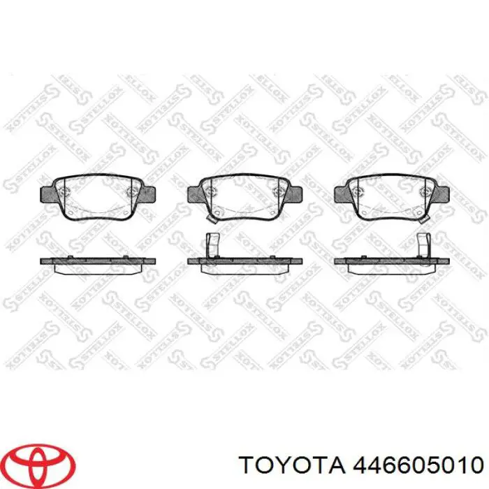 Купить 446605010 Toyota Колодки тормозные задние, дисковые