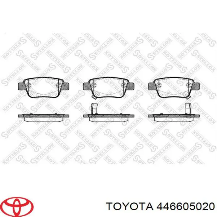 446605020 Toyota колодки тормозные задние дисковые