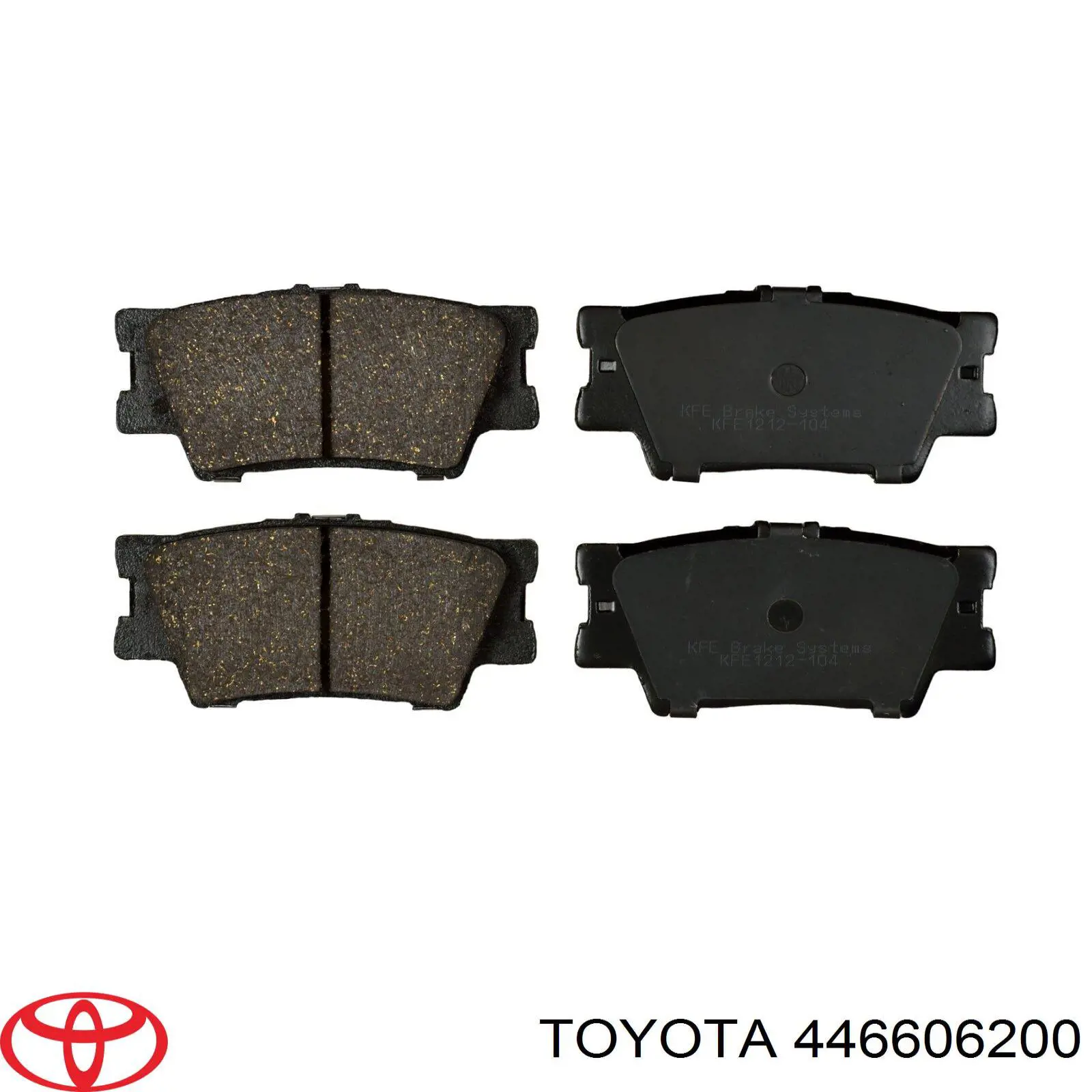 Купить 446606200 Toyota Колодки тормозные задние, дисковые