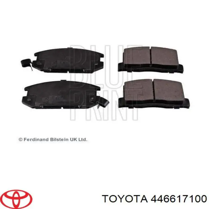 446617100 Toyota задние тормозные колодки