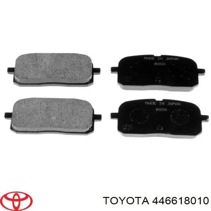 446618010 Toyota задние тормозные колодки