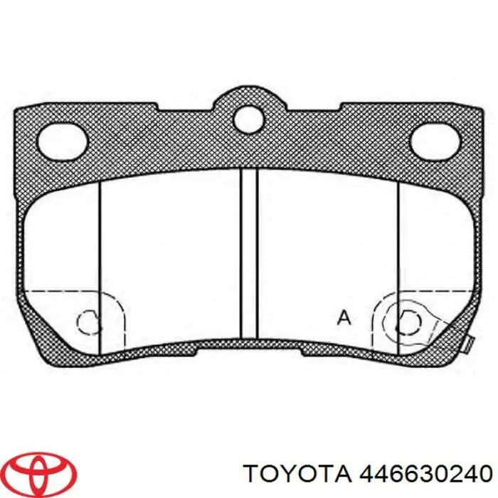 Задние тормозные колодки 446630240 Toyota